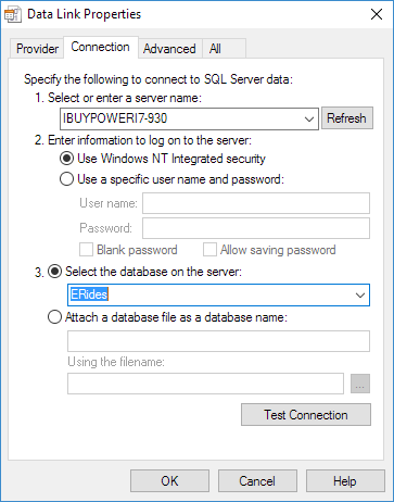 Data Link Properties