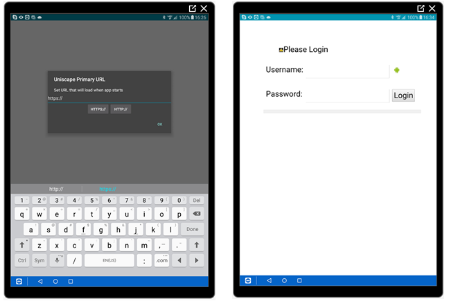 Tablet URL & Login